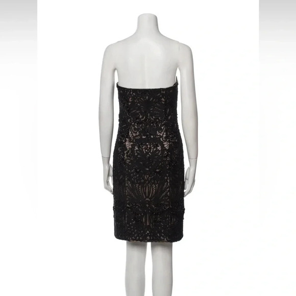 Sue Wong black strapless embellished lace cocktail dress Size 4 - Picture 5 of 11